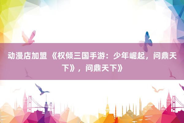 动漫店加盟 《权倾三国手游：少年崛起，问鼎天下》，问鼎天下》