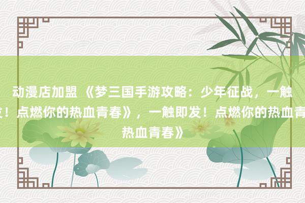 动漫店加盟 《梦三国手游攻略：少年征战，一触即发！点燃你的热血青春》，一触即发！点燃你的热血青春》