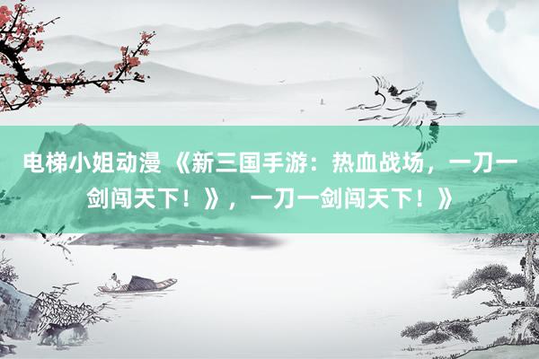 电梯小姐动漫 《新三国手游：热血战场，一刀一剑闯天下！》，一刀一剑闯天下！》