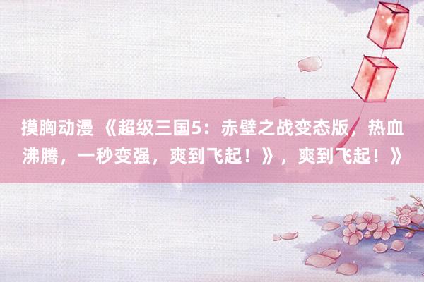 摸胸动漫 《超级三国5：赤壁之战变态版，热血沸腾，一秒变强，爽到飞起！》，爽到飞起！》